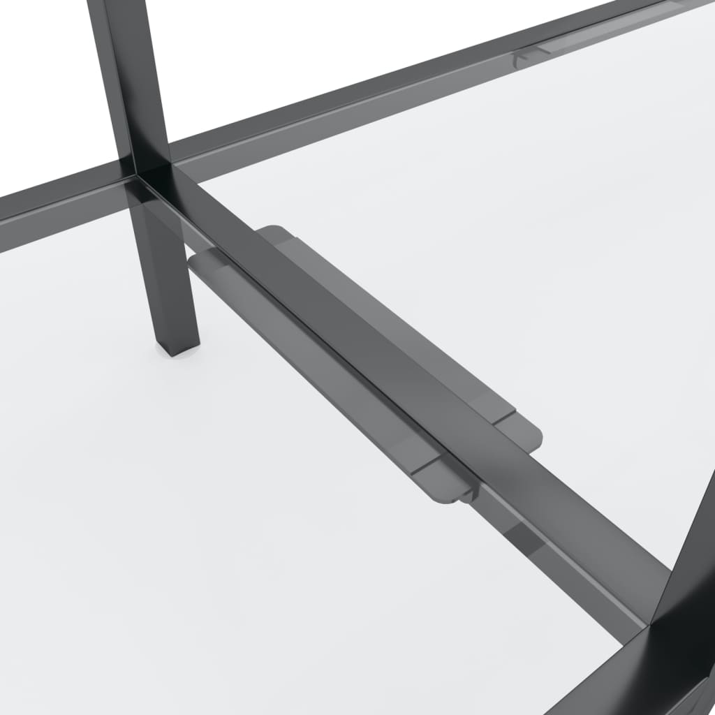 vidaXL Console Table Transparent 180x35x75.5 cm Tempered Glass