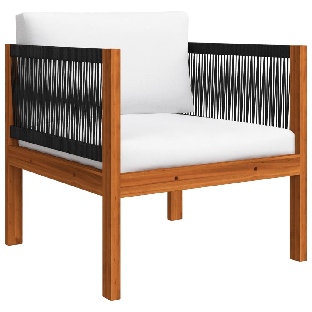 vidaXL Garden Chair with cushion Solid Acacia Wood