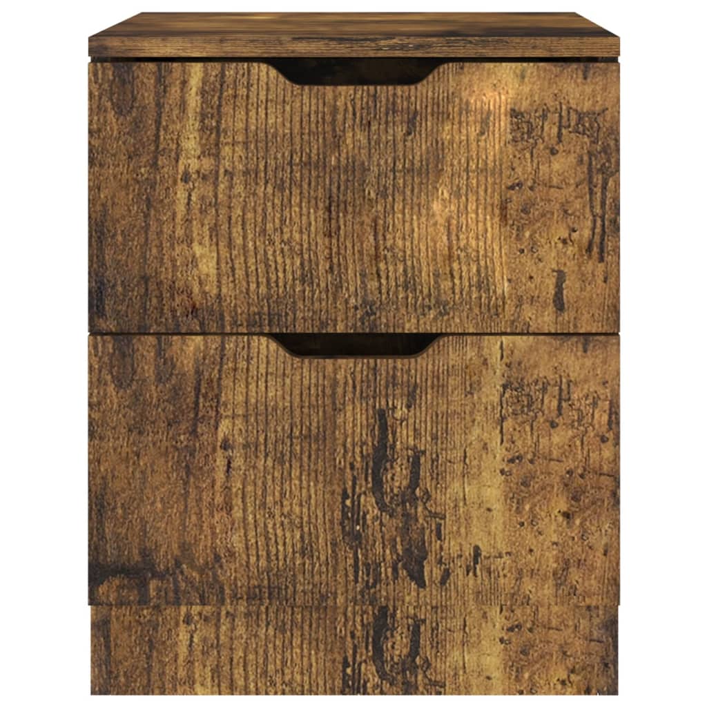 vidaXL Bedside Cabinet Smoked Oak 40x40x50 cm Engineered Wood