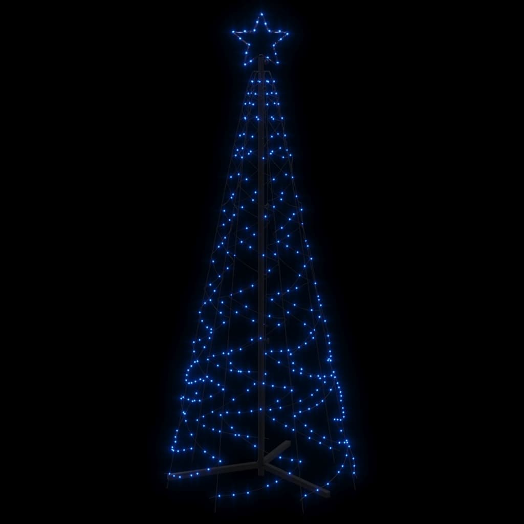 vidaXL Christmas Cone Tree Blue 200 LEDs 70x180 cm