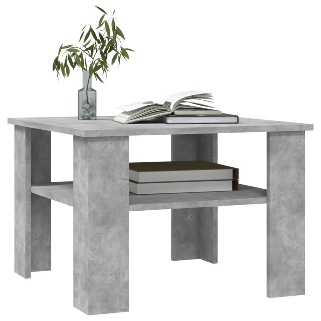 vidaXL Coffee Table Concrete Grey 60x60x42 cm Engineered Wood