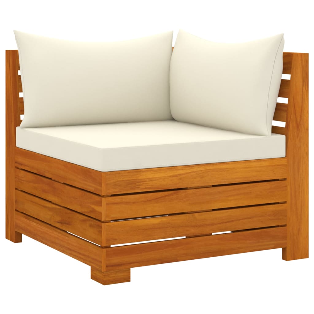 vidaXL 3 Piece Garden Lounge Set with Cushions Solid Wood Acacia