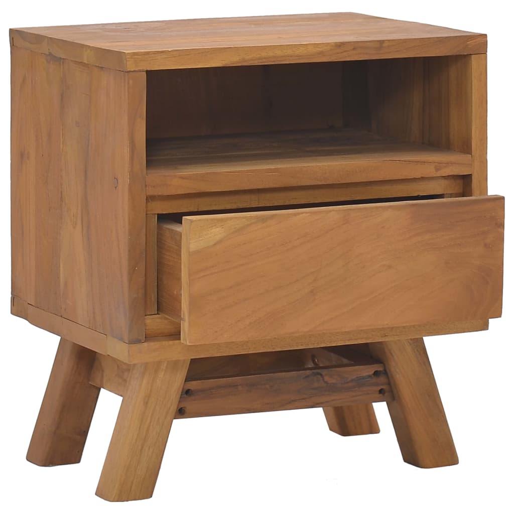 vidaXL Bedside Cabinet 40x30x45 cm Solid Teak Wood