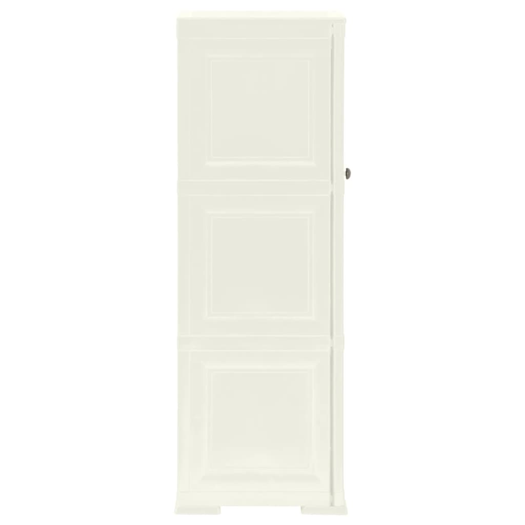 vidaXL Plastic Cabinet 40x43x125 cm Wood Design Vanilla Ice