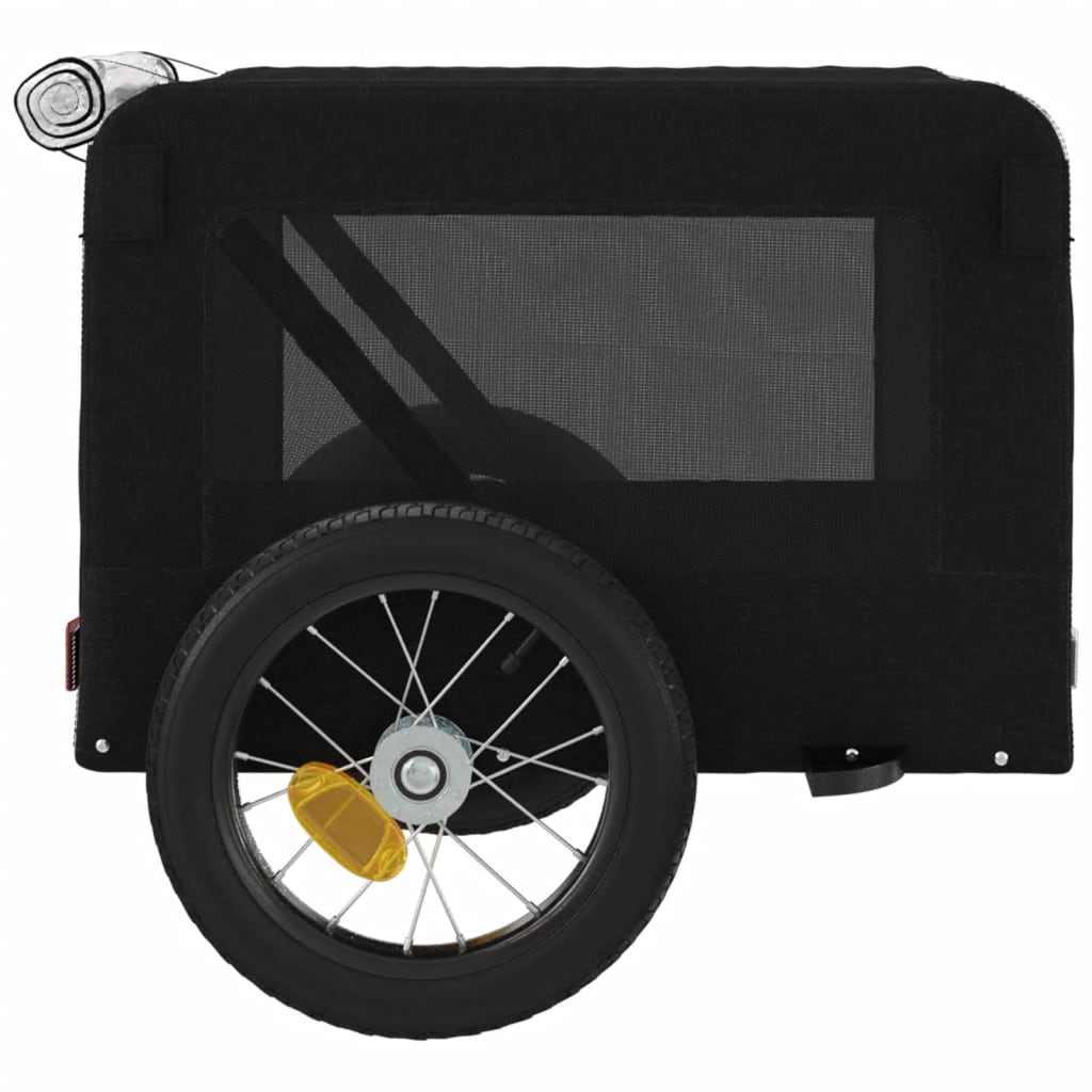 vidaXL Dog Bike Trailer Black Oxford Fabric&Iron