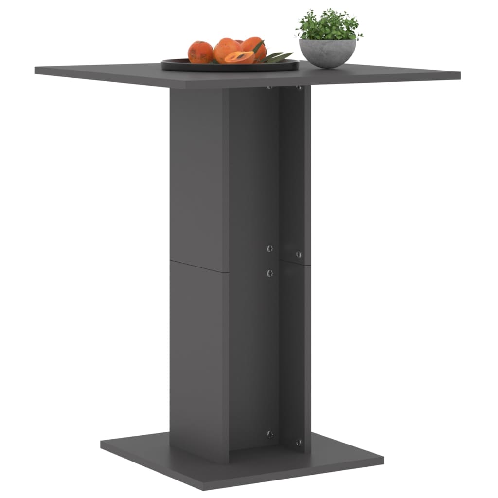 vidaXL Bistro Table Grey 60x60x75 cm Engineered Wood