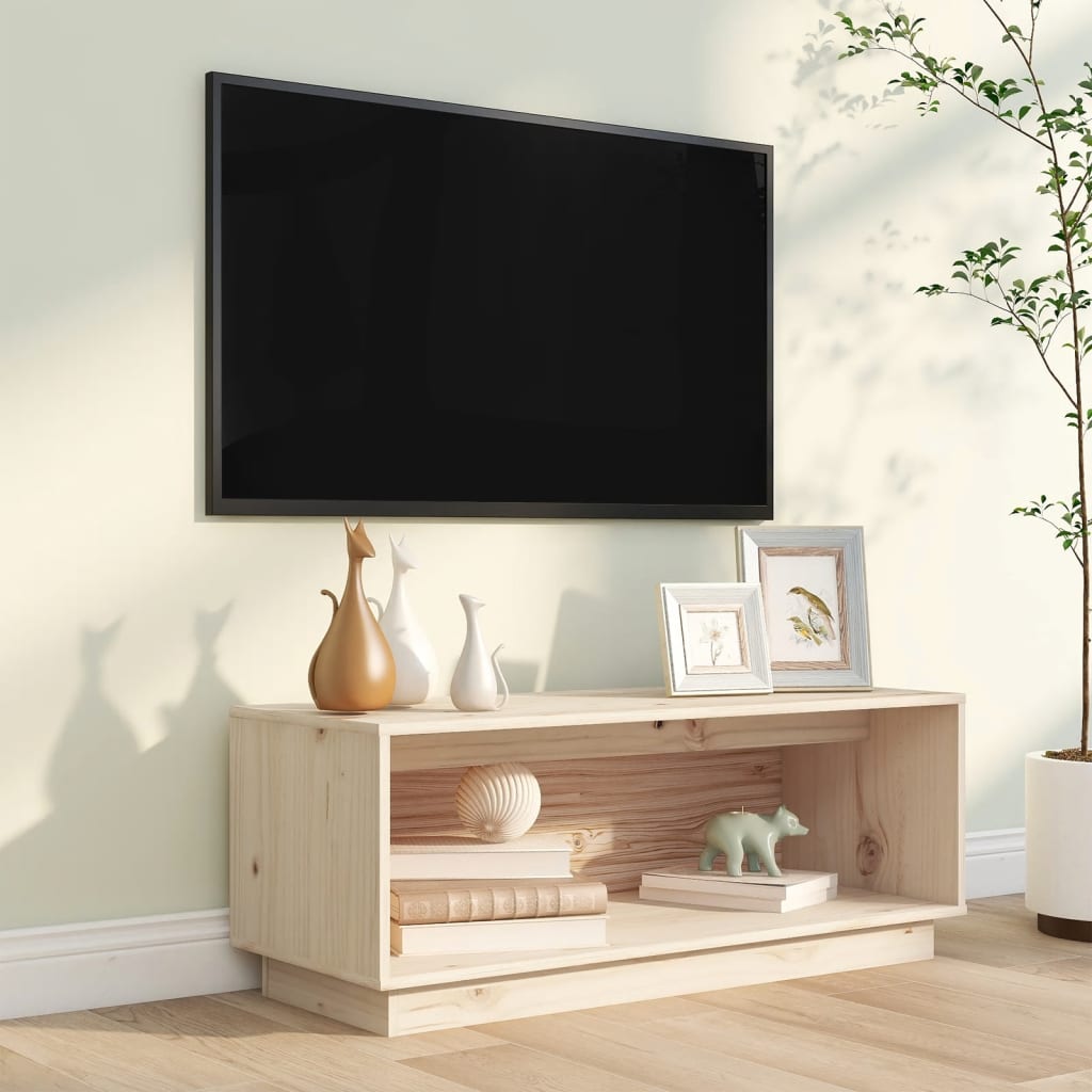 vidaXL TV Cabinet 90x35x35 cm Solid Wood Pine