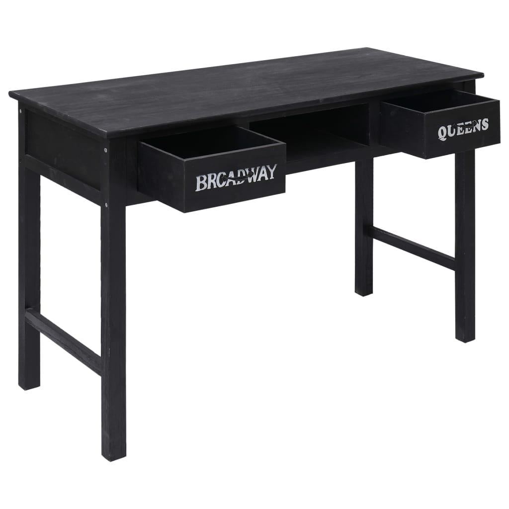 vidaXL Console Table Black 110x45x76 cm Wood