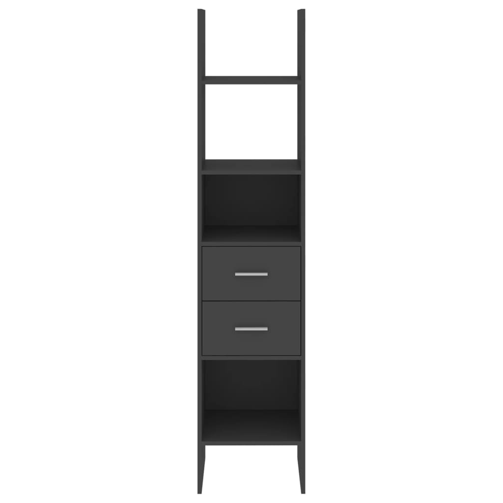 vidaXL Book Cabinet Grey 40x35x180 cm Engineered Wood