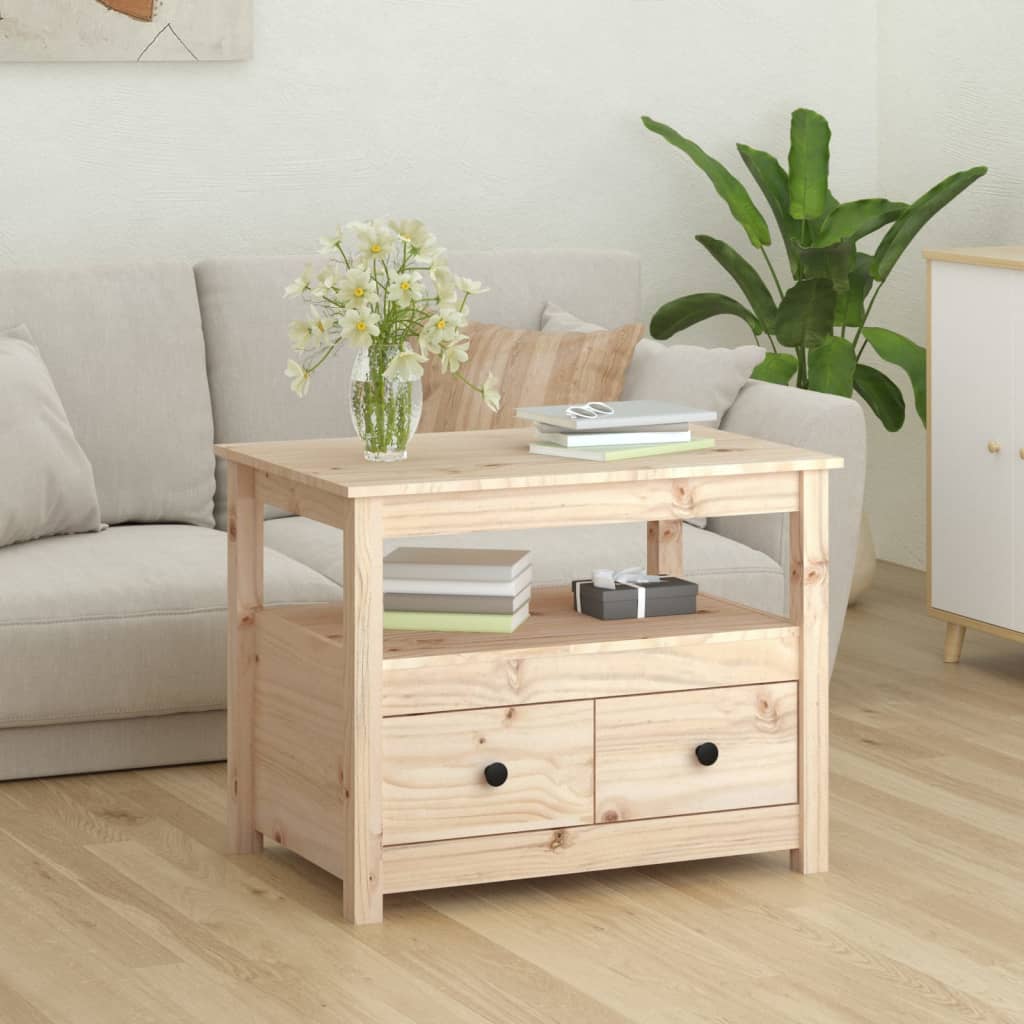 vidaXL Coffee Table 71x49x55 cm Solid Wood Pine