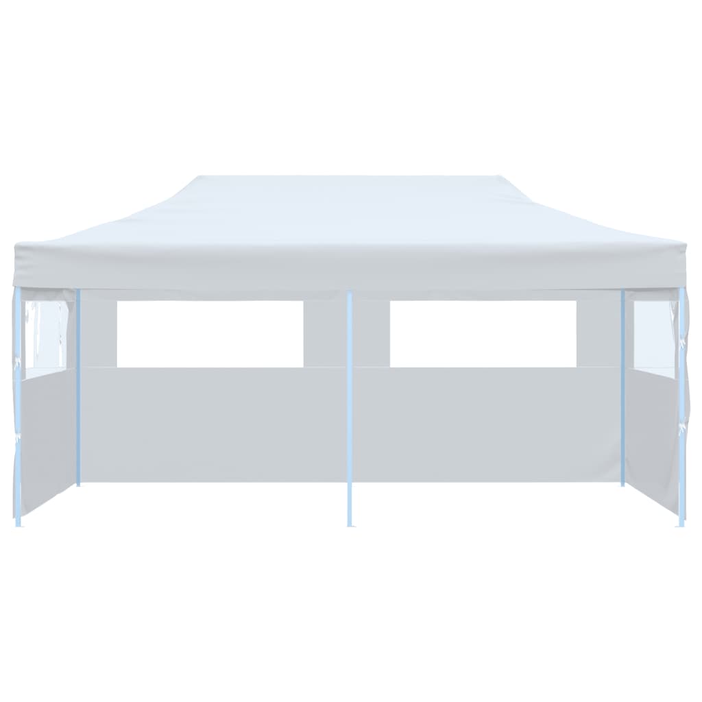 vidaXL Folding Pop-up Partytent with Sidewalls 3x6 m Steel White