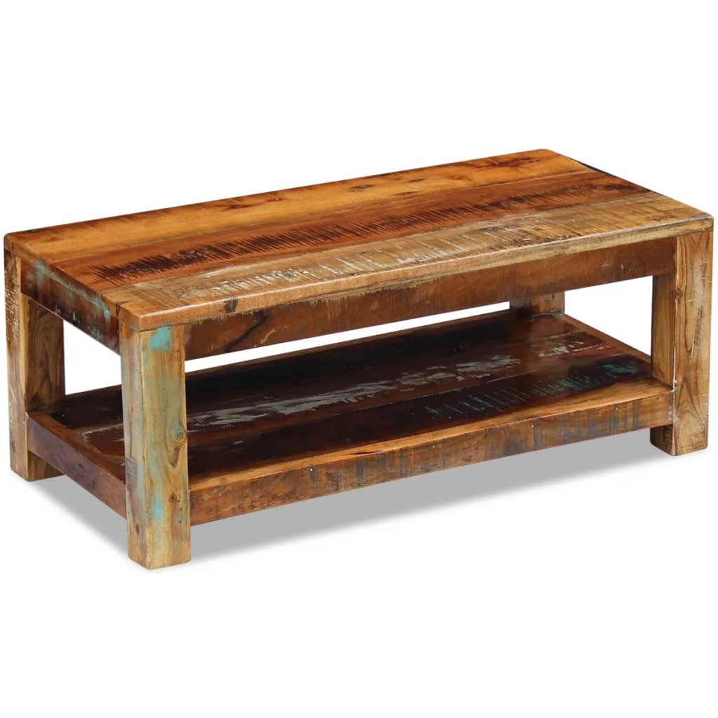 vidaXL Coffee Table Solid Reclaimed Wood 90x45x35 cm
