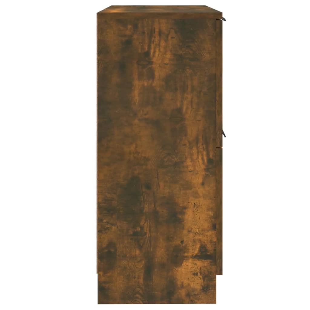 vidaXL Sideboards 2 pcs Smoked Oak 30x30x70 cm Engineered Wood