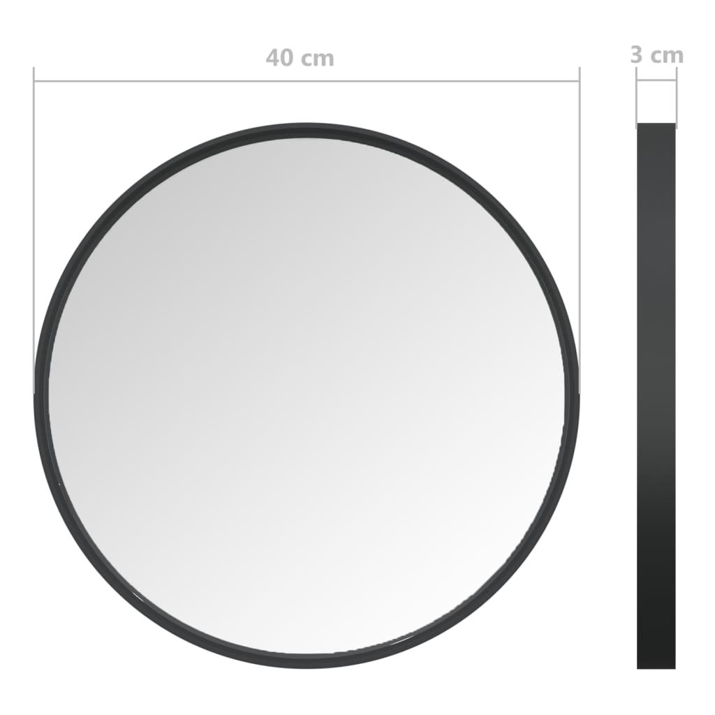 vidaXL Wall Mirror Black 40 cm