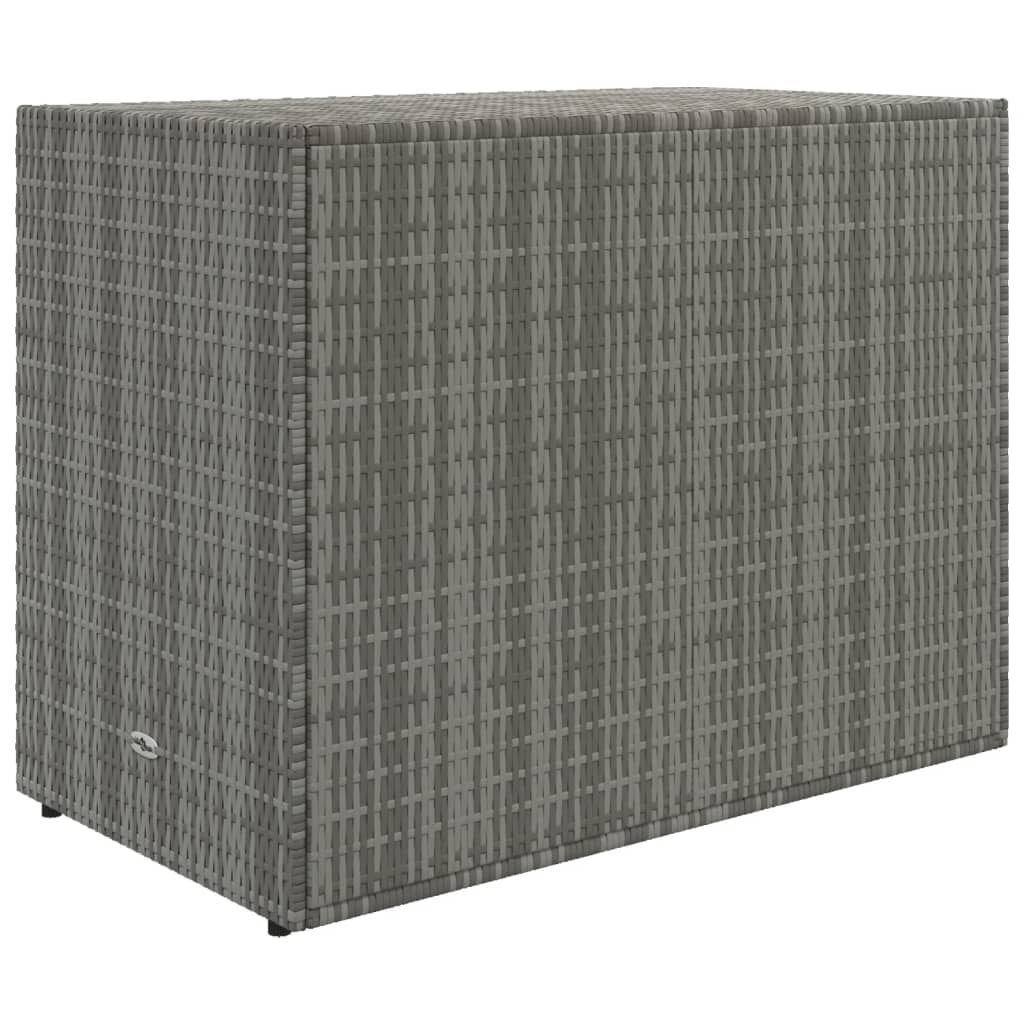 vidaXL Garden Storage Cabinet Grey 100x55.5x80 cm Poly Rattan
