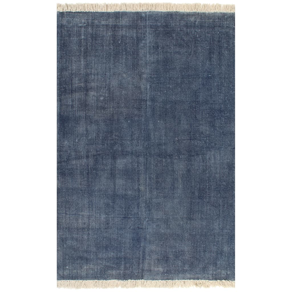 vidaXL Kilim Rug Cotton 120x180 cm Blue
