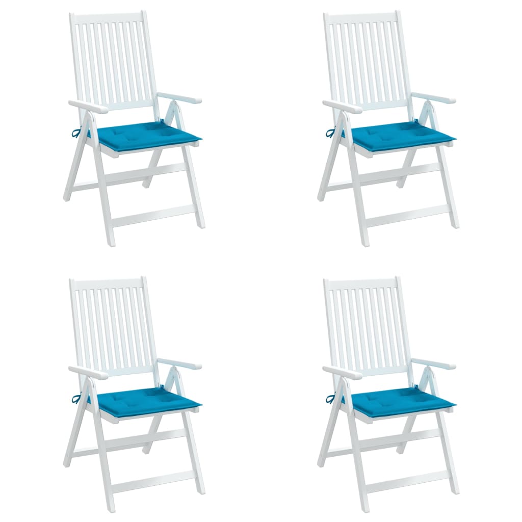 vidaXL Garden Chair Cushions 4 pcs Blue 40x40x3 cm Oxford Fabric