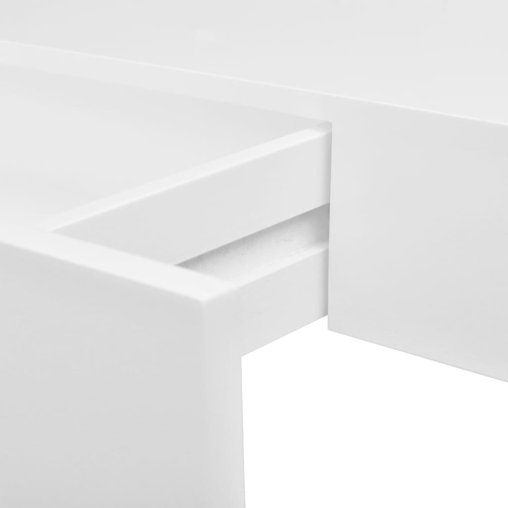vidaXL Floating Wall Shelves with Drawers 2 pcs White 48 cm