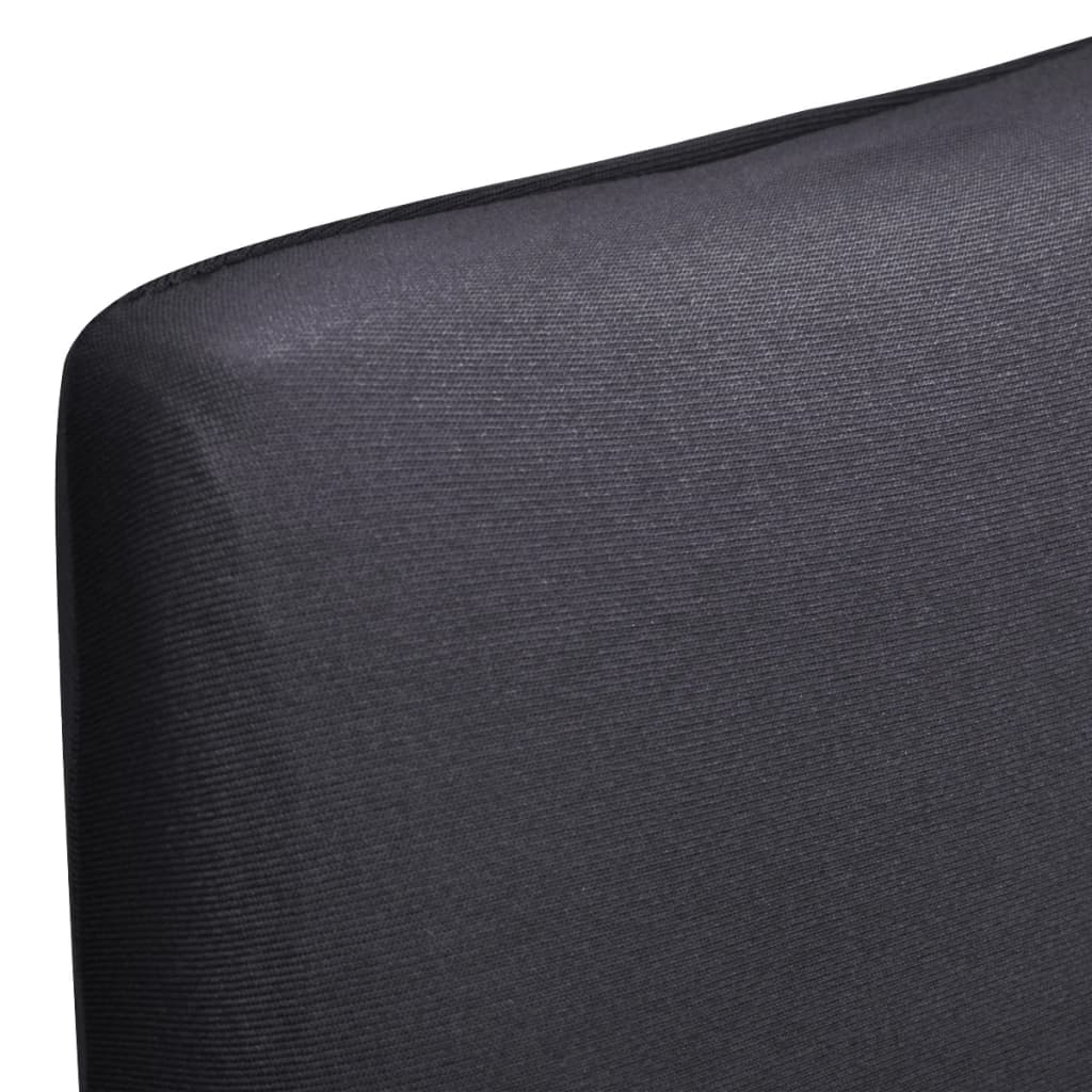 vidaXL Straight Stretchable Chair Cover 6 pcs Anthracite