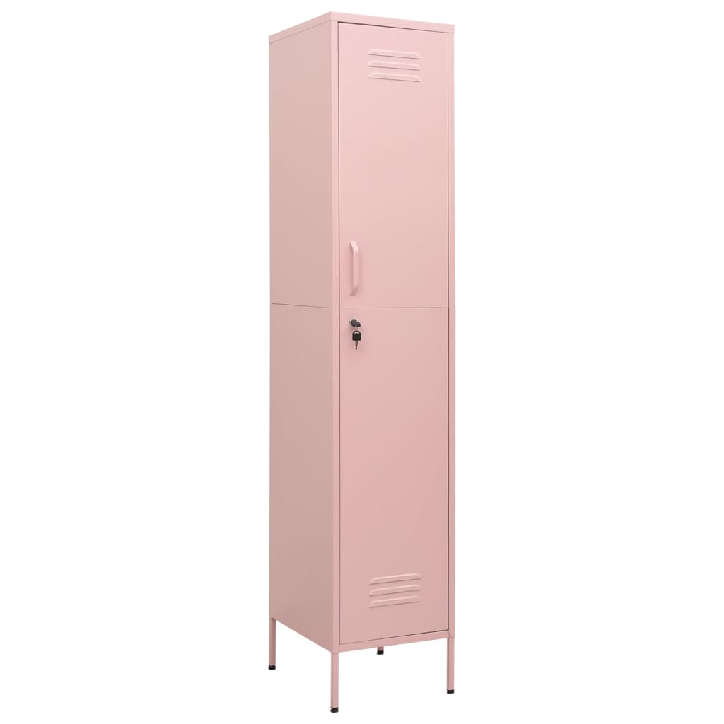 vidaXL Locker Cabinet Pink 35x46x180 cm Steel