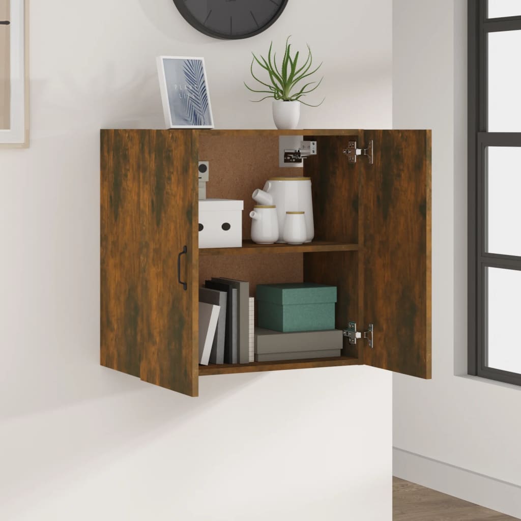 vidaXL Wall Cabinet Smoked Oak 60x31x60 cm Engineered Wood