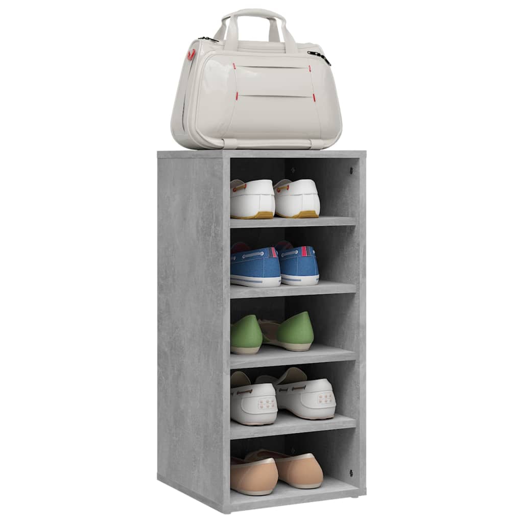 vidaXL Shoe Cabinets 2 pcs Concrete Grey 31.5x35x70 cm Engineered Wood