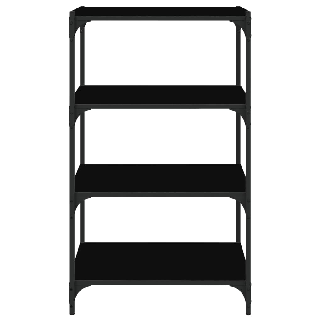 vidaXL Book Cabinet Black 60x33x100 cm Engineered Wood and Steel