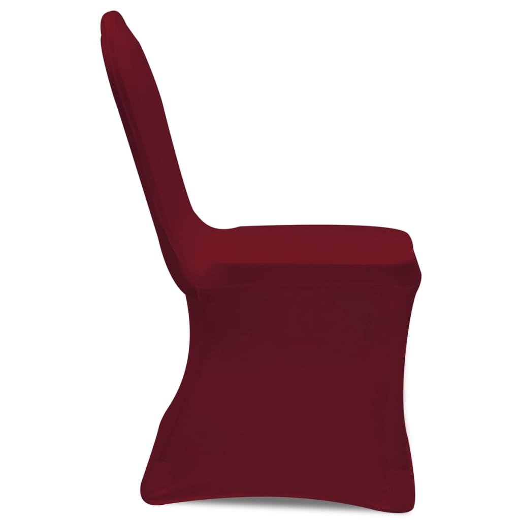 vidaXL Chair Cover Stretch Burgundy 18 pcs