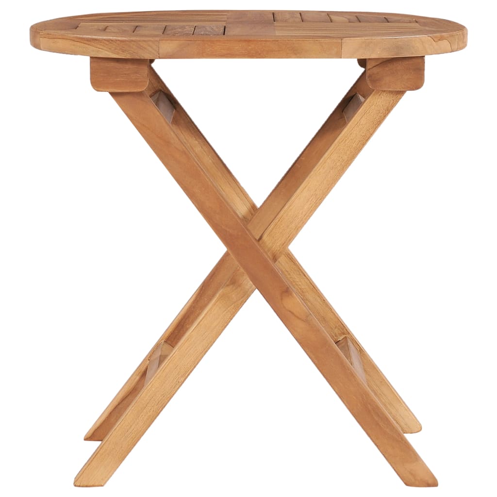 vidaXL Folding Garden Table 45 cm Solid Teak Wood