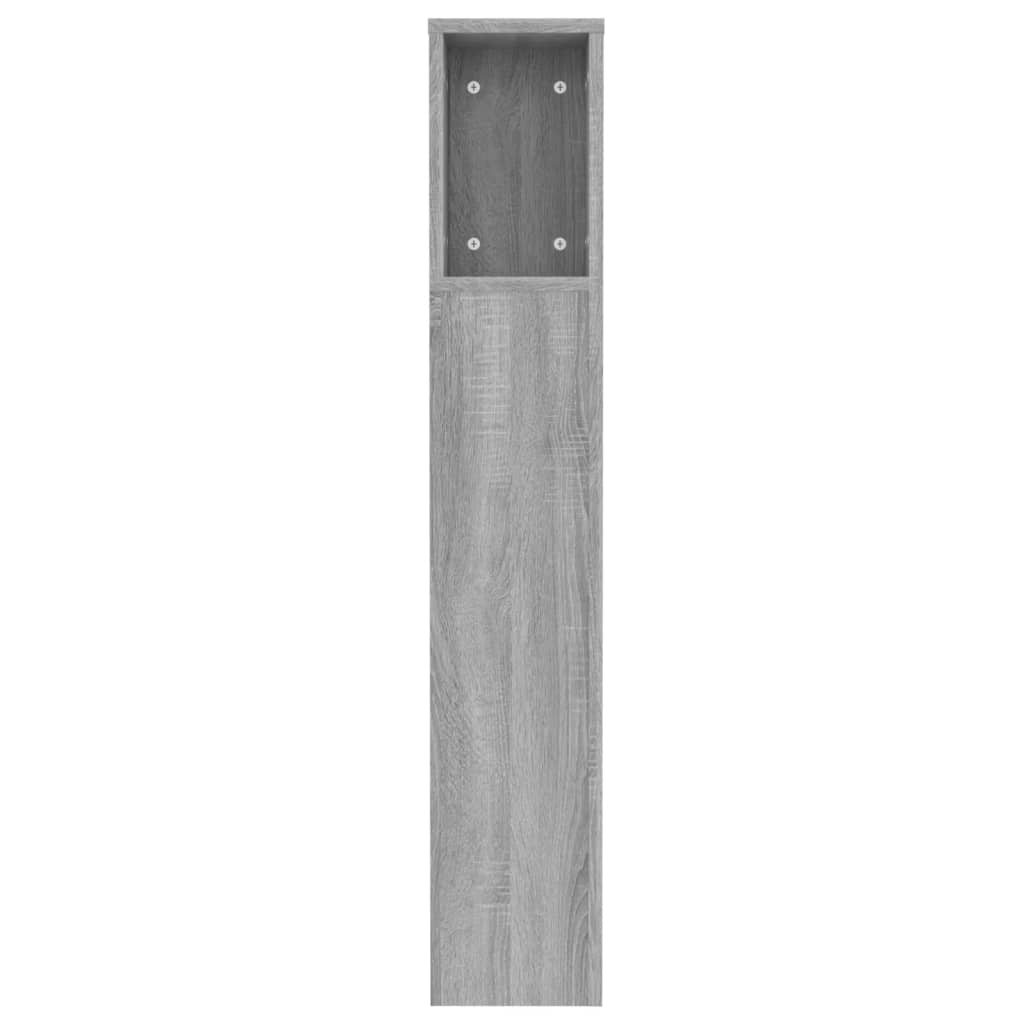 vidaXL Headboard Cabinet Grey Sonoma 120x18.5x102.5 cm
