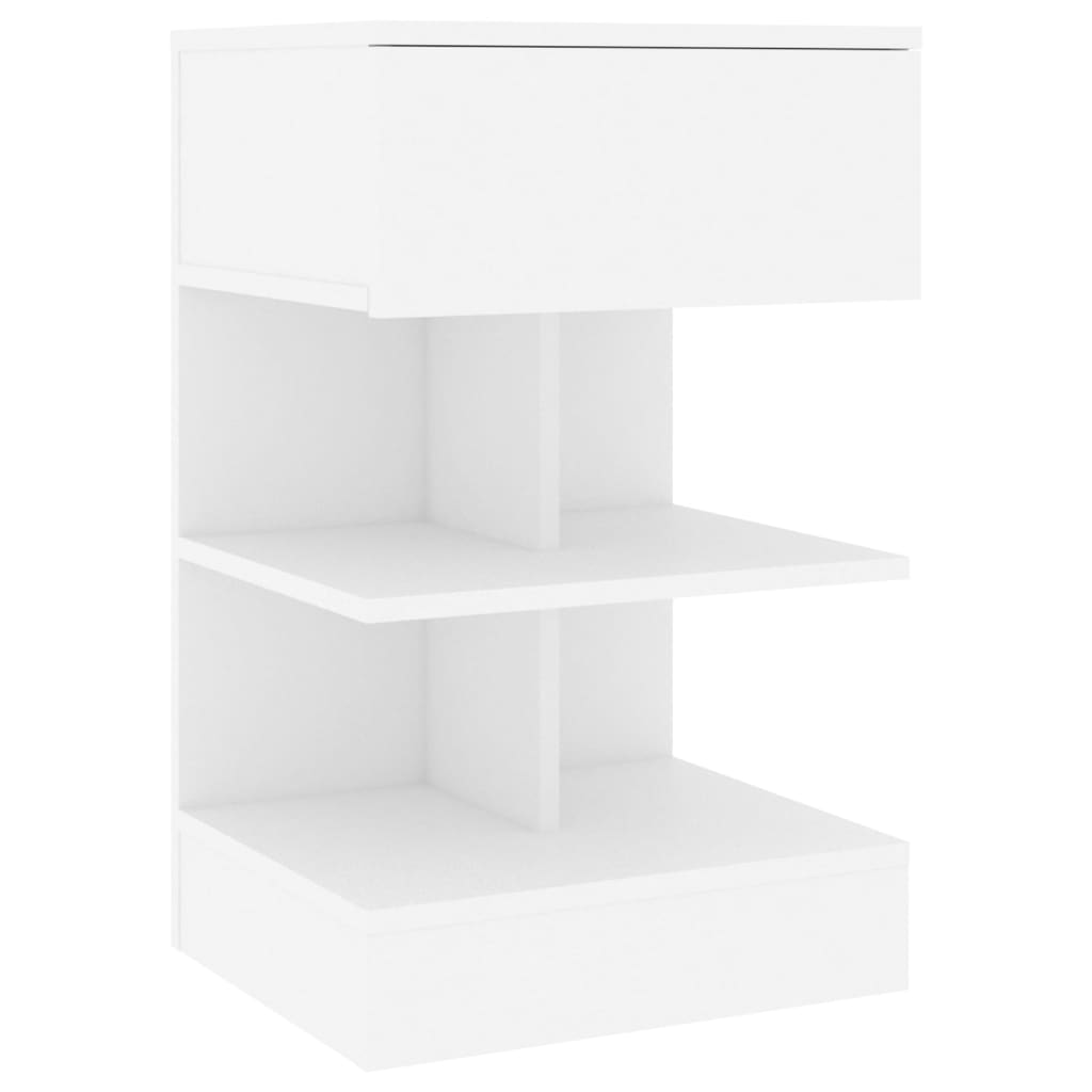 vidaXL Bedside Cabinets 2 pcs White 40x35x65 cm Engineered Wood