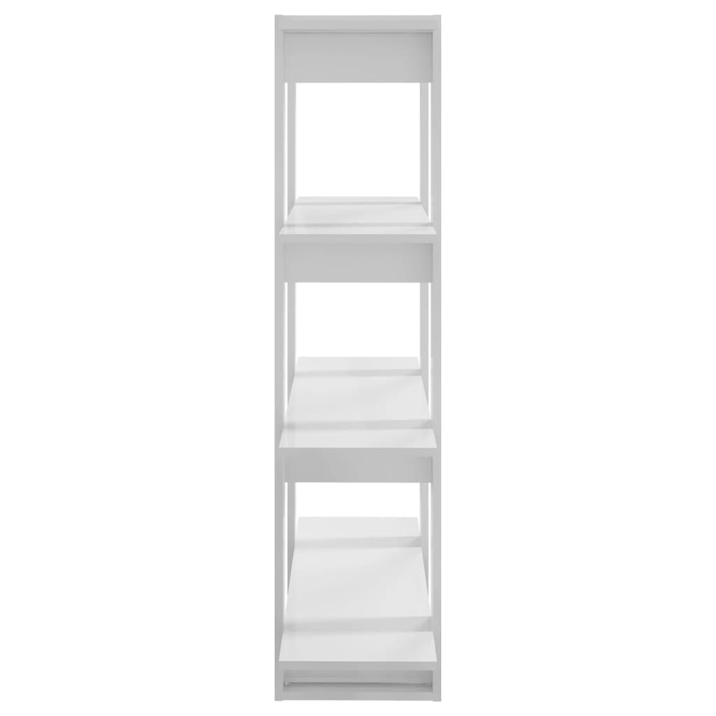 vidaXL Book Cabinet/Room Divider High Gloss White 100x30x123.5 cm