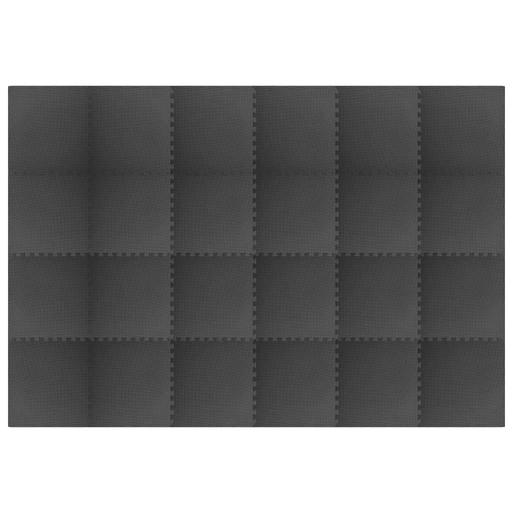 vidaXL Floor Mats 24 pcs 8.64 ㎡ EVA Foam Black