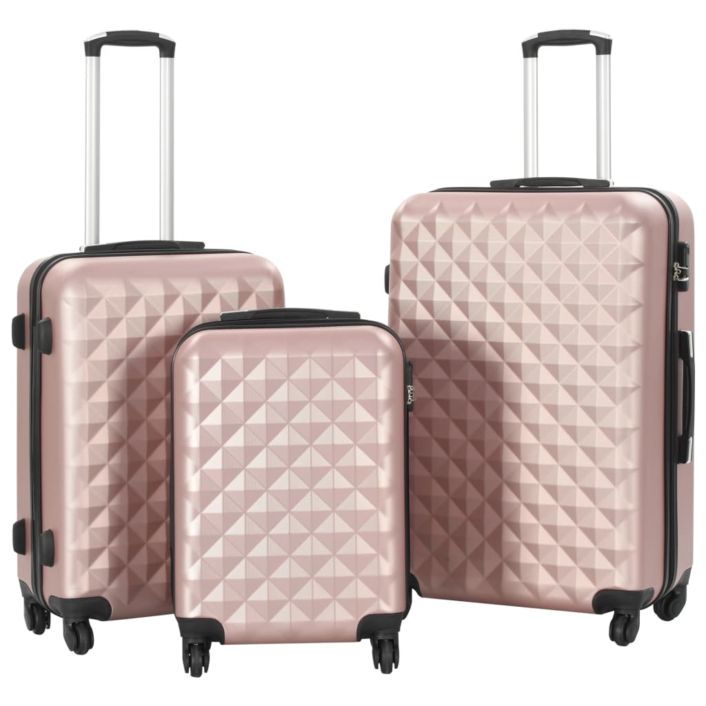 vidaXL Hardcase Trolley Set pcs Rose Gold ABS