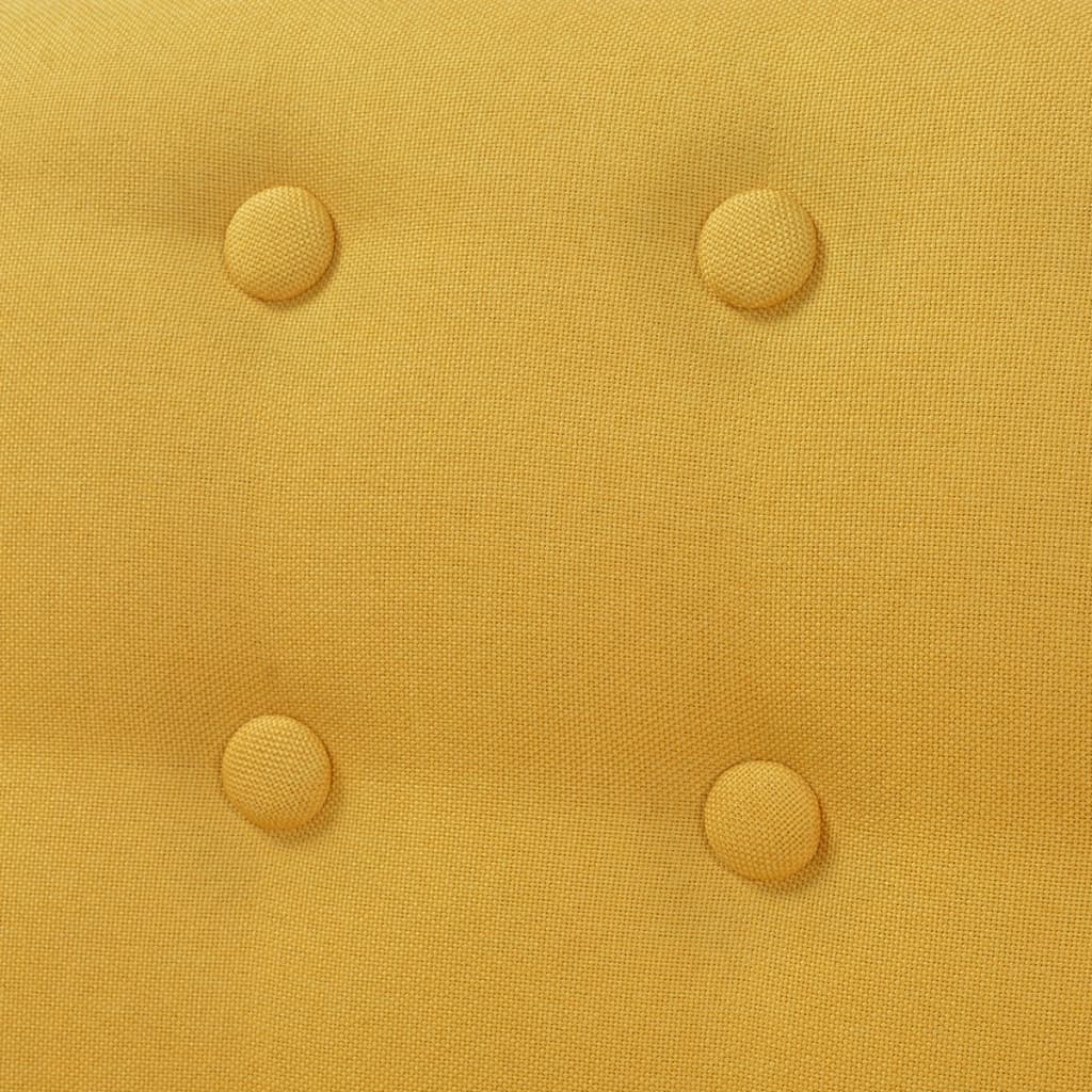 vidaXL Armchair Yellow Fabric