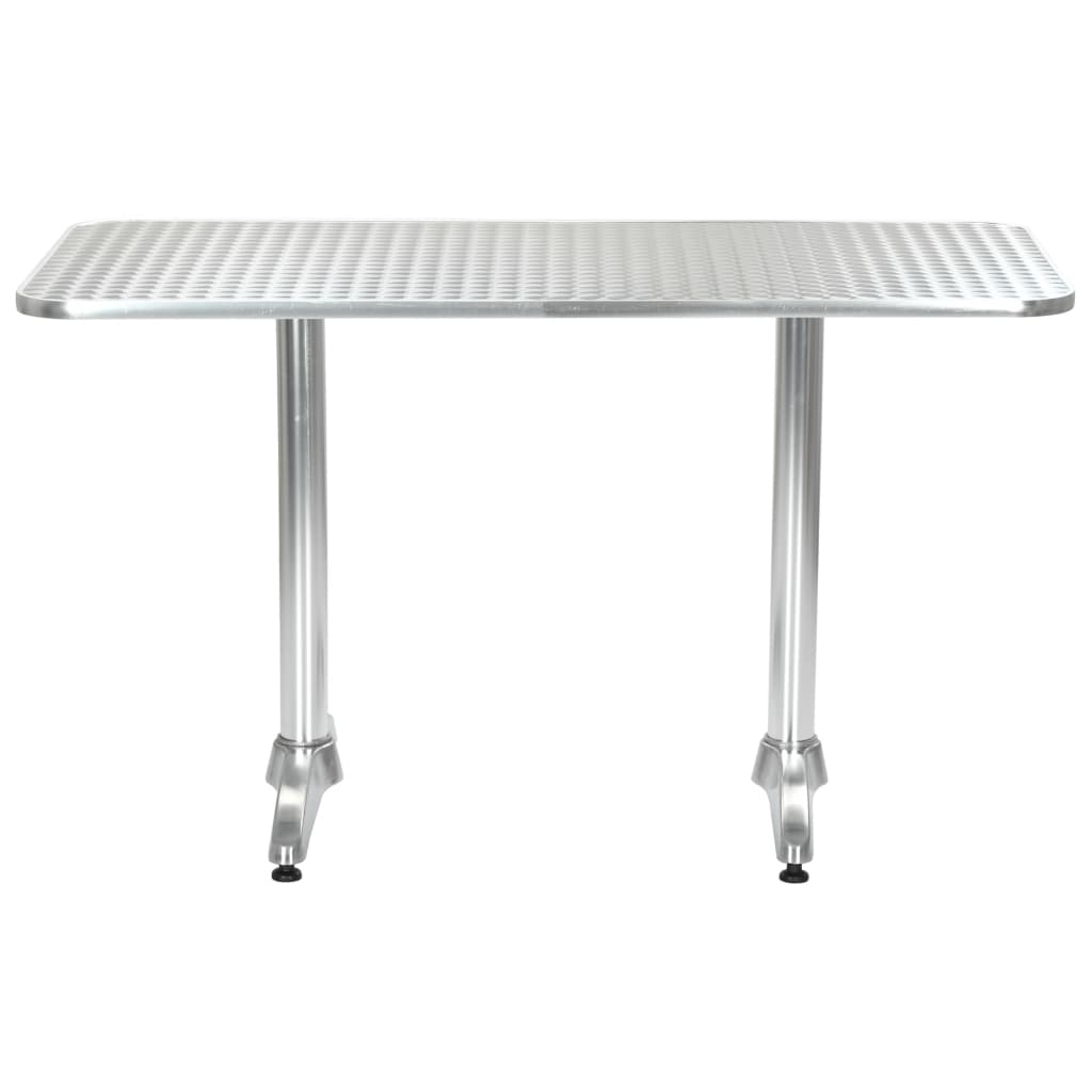 vidaXL Garden Table Silver 120x60x70 cm Aluminium