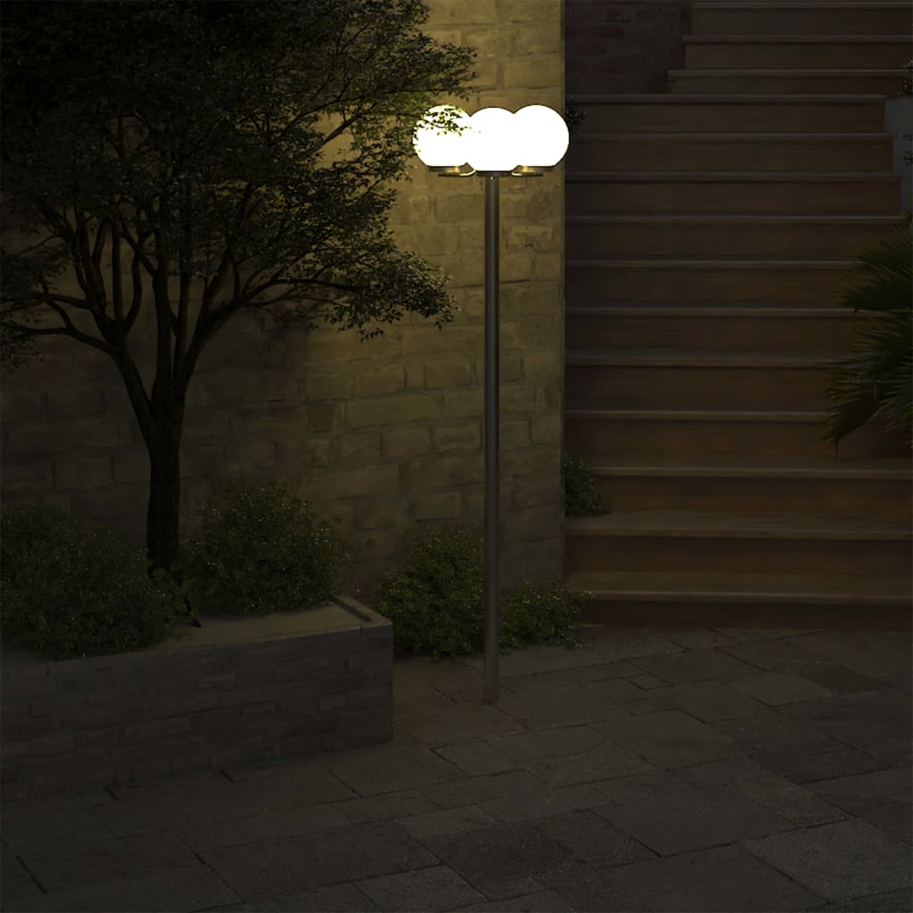 vidaXL Garden Lamp Post 3 Lamps 220 cm
