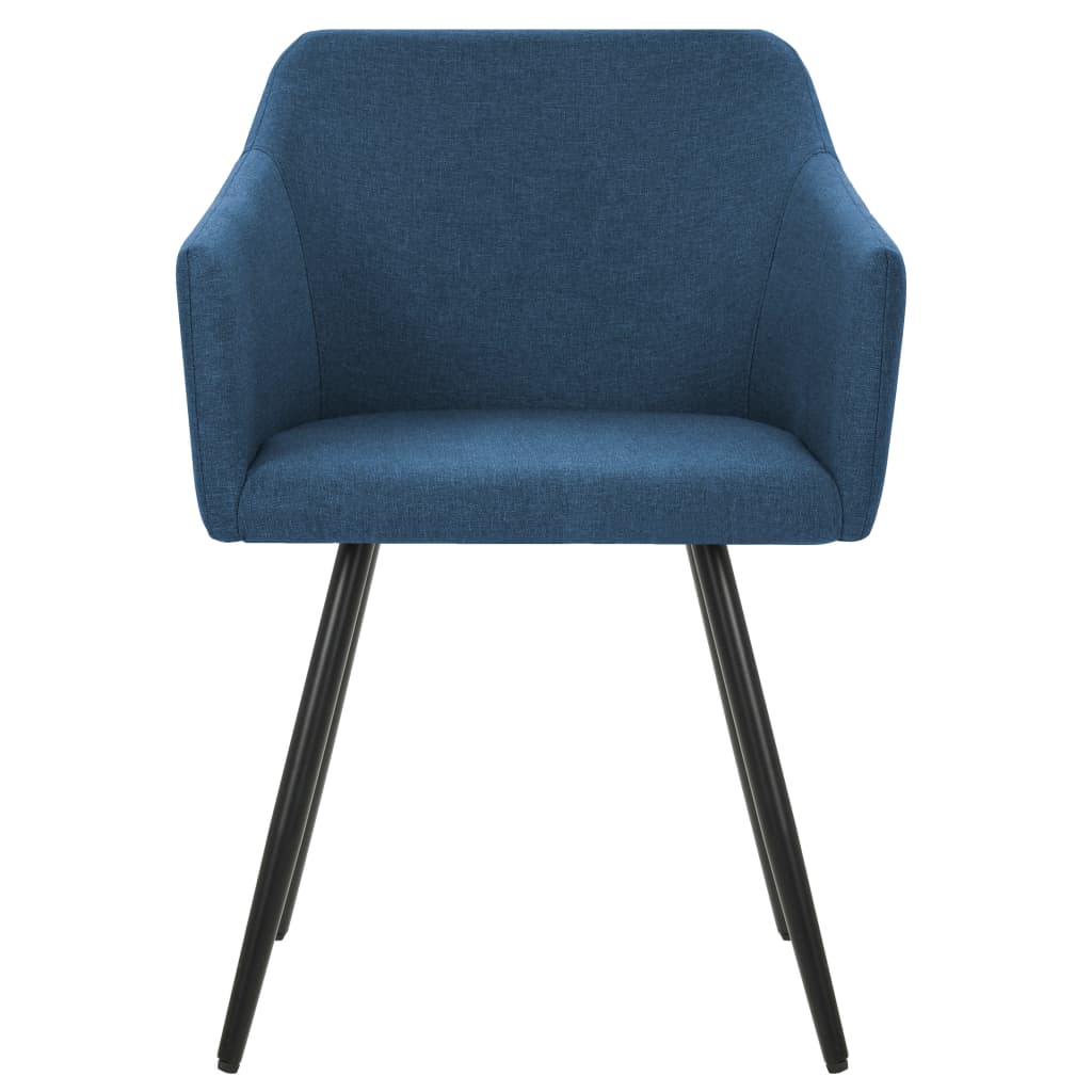 vidaXL Dining Chairs 6 pcs Blue Fabric