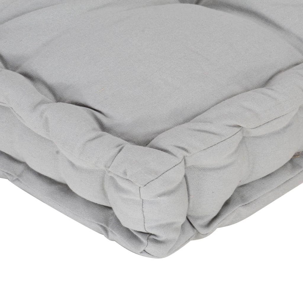 vidaXL Pallet Floor Cushion Cotton 120x40x7 cm Grey