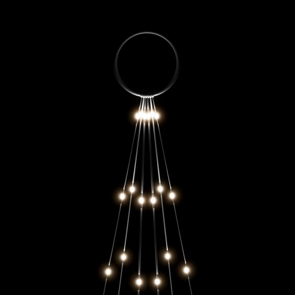 vidaXL Christmas Tree on Flagpole Cold white 108 LEDs 180 cm