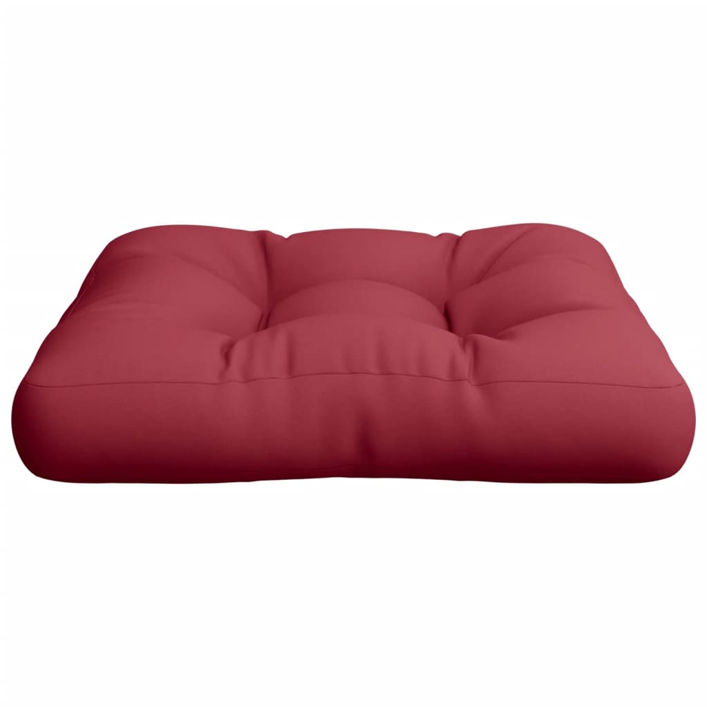 vidaXL Pallet Cushion 50x50x12 cm Wine Red Fabric