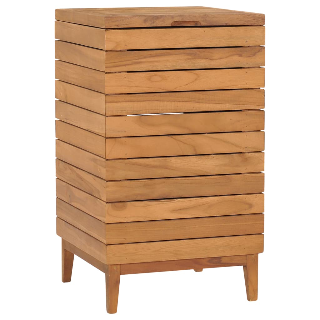 vidaXL Laundry Basket 40x40x70 cm Solid Teak Wood