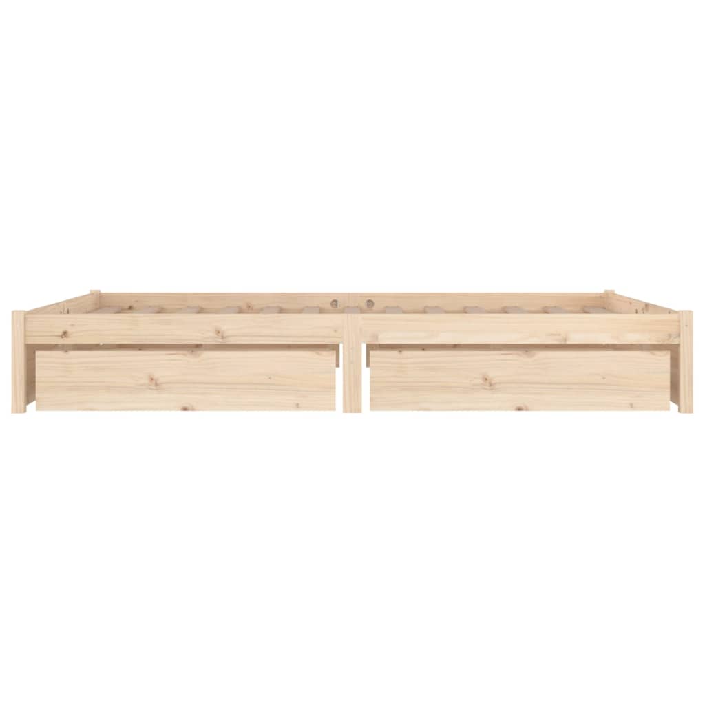 vidaXL Bed Frame with Drawers 135x190 cm Double