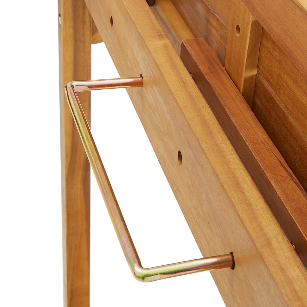 vidaXL Balcony Bar Table 90x37x122.5 cm Solid Acacia Wood