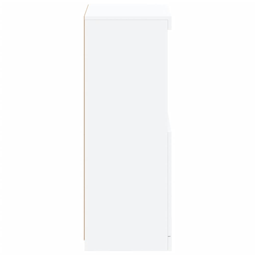 vidaXL Sideboard with LED Lights White 41x37x100 cm