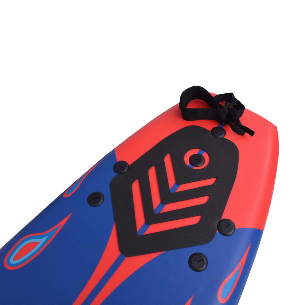 vidaXL Surfboard Blue and Red 170 cm