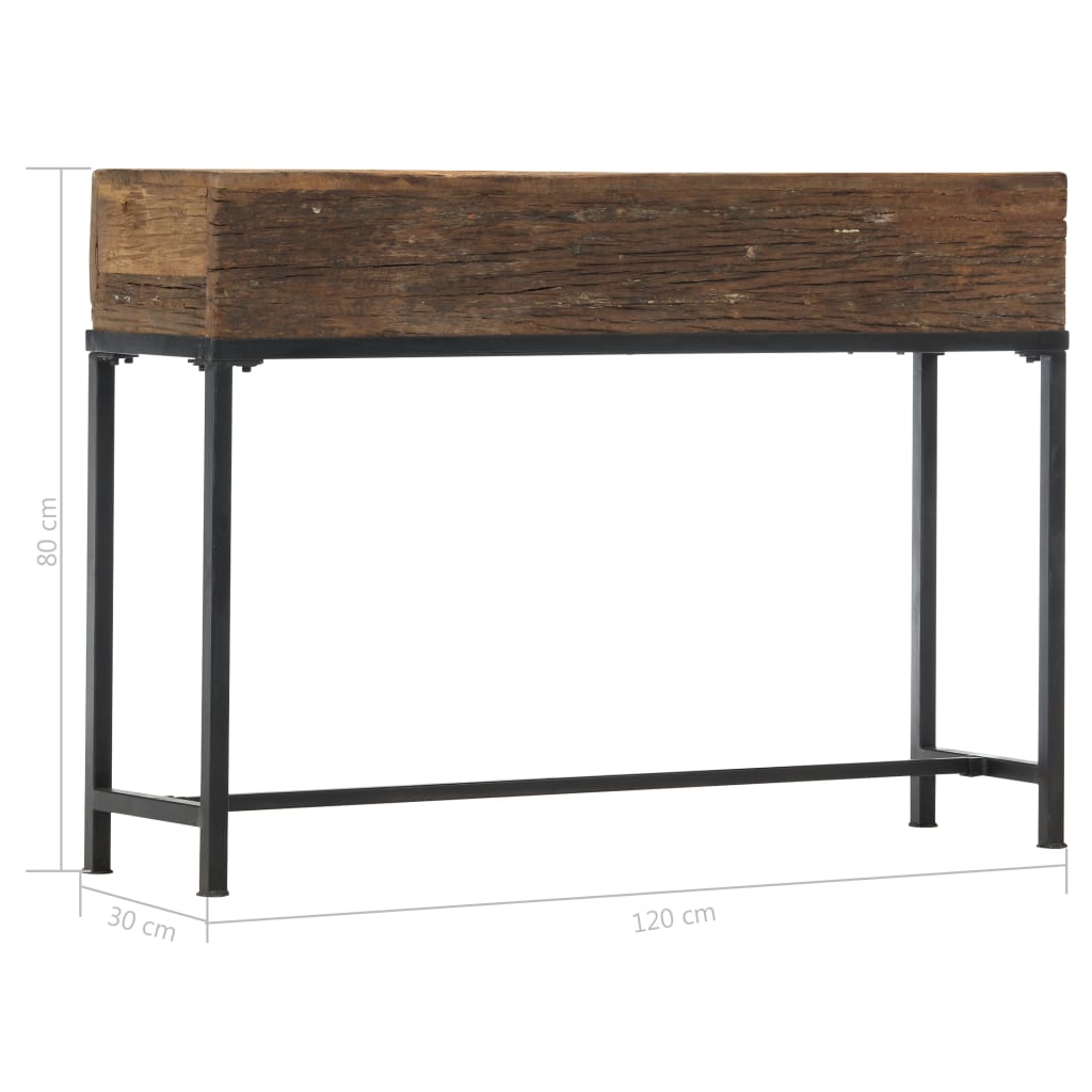 vidaXL Console Table 120x30x80 cm Solid Reclaimed Wood