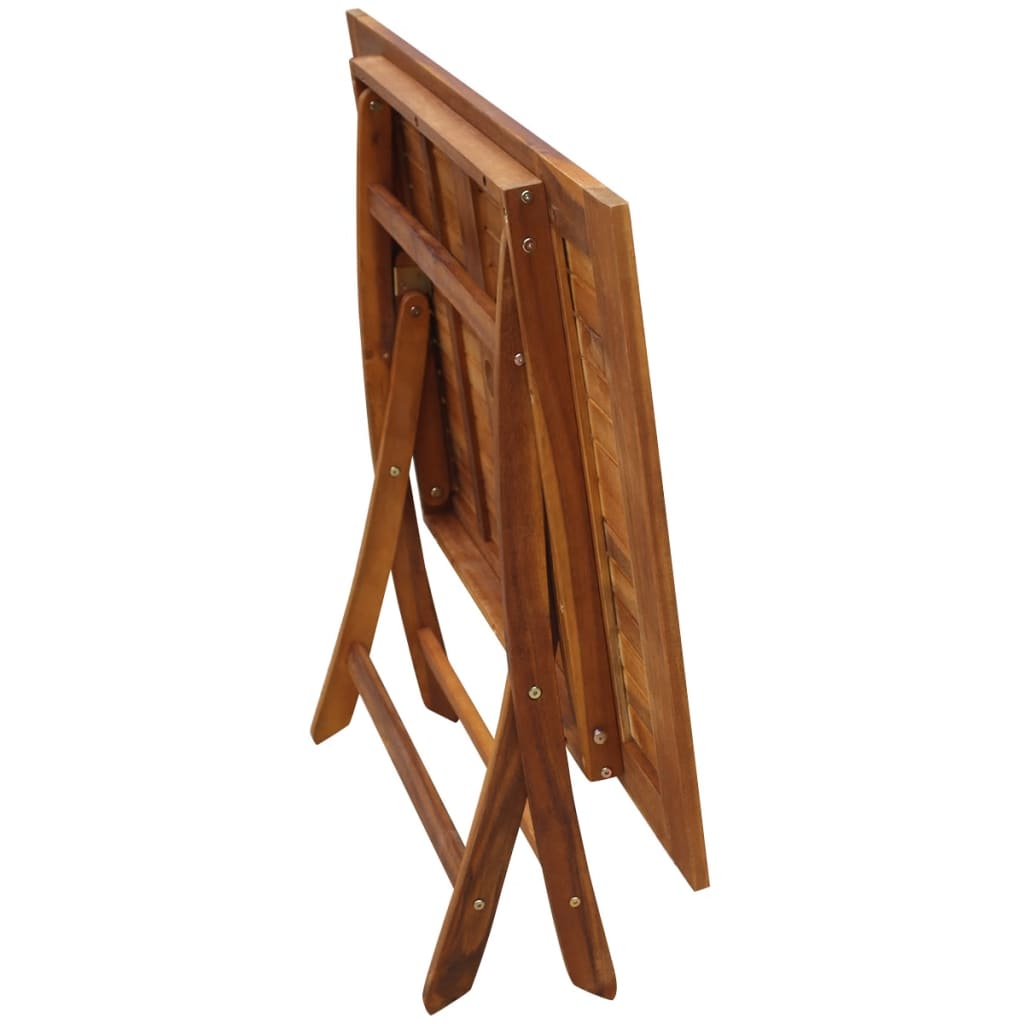 vidaXL 5 Piece Folding Outdoor Dining Set Solid Acacia Wood