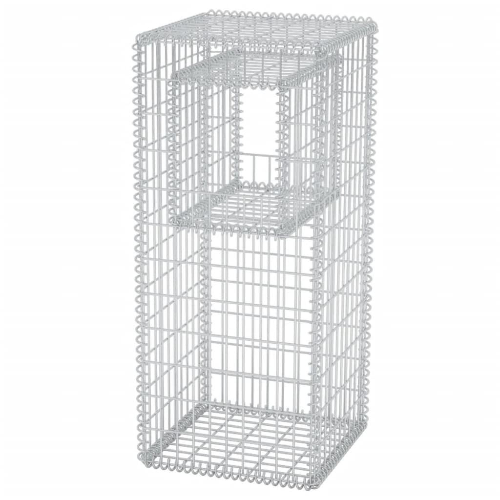 vidaXL Gabion Basket Post/Planter Steel 50x50x120 cm
