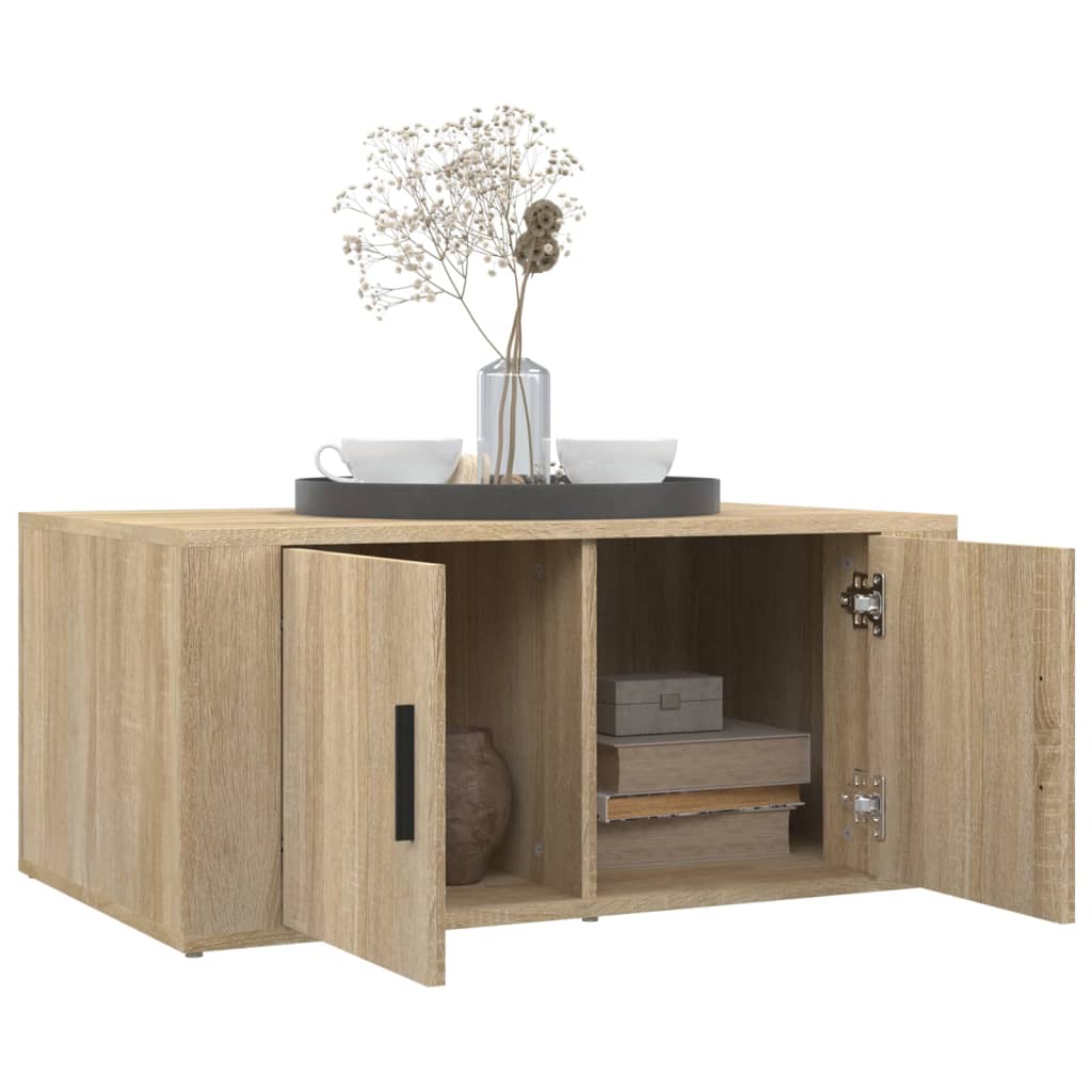 vidaXL Coffee Table Sonoma Oak 80x50x36 cm Engineered Wood